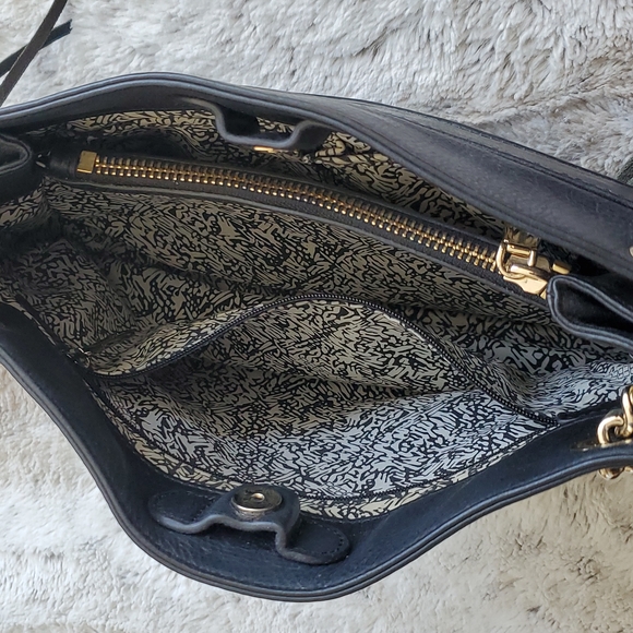 Rebecca Minkoff Black Leather Medium Convertible Shoulder Bag Gold Hardware - Picture 6 of 8